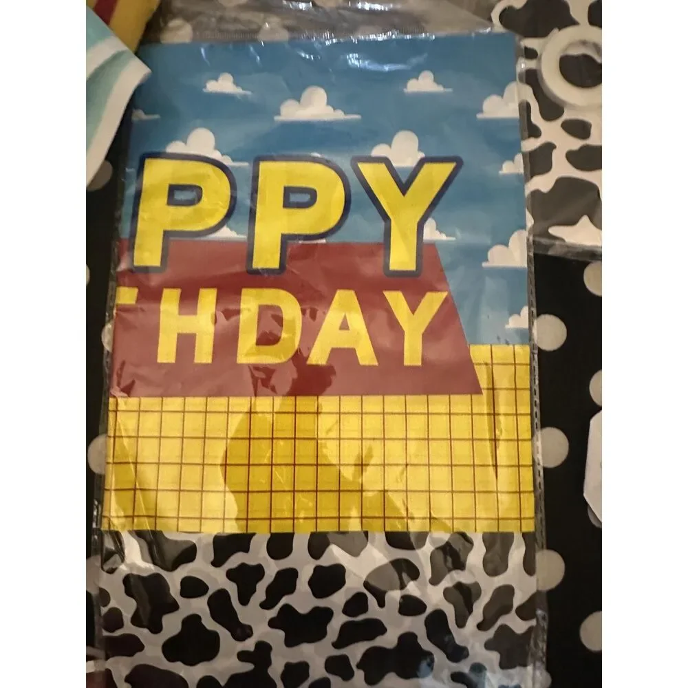 Reach for the Sky Toy Story 4th Birthday Party Supplies Cloud Backdrop